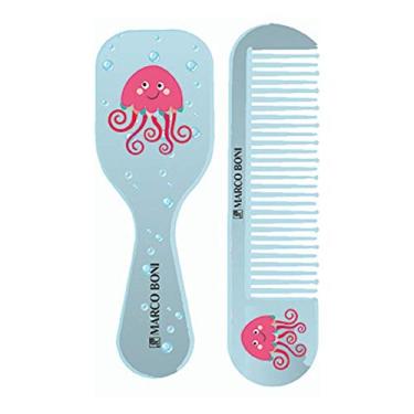 Imagem de Marco Boni Kit Baby Zoo Pente E Escova Polvo 0609 Azul 2 Itens