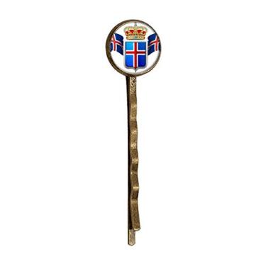 Imagem de Boné de metal retrô com símbolo nacional da Islândia