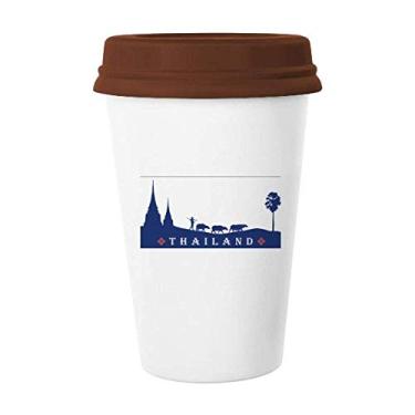 Imagem de Caneca de cerâmica do Reino da Tailândia para cultura alfandegária caneca de café copo de cerâmica