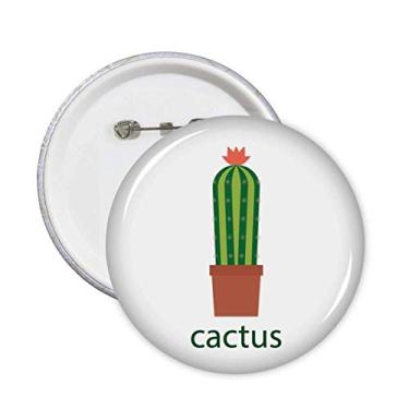 Imagem de Cacto, planta, verde, suculentas, pinos, emblema, botão, emblema, decoração, 5 peças