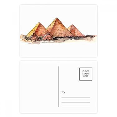 Imagem de Cartão postal Pirâmide Egito de Gaza, conjunto de cartões postais de aniversário para enviar cartões de agradecimento