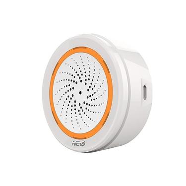 Imagem de Sensor de umidade e temperatura Tuya Smart Zigbee Alarme de sirene integrado 3 em 1 Sensor de luz sonora de 90DB Sensor T&H Trabalho com gateway Hub Cena de automação residencial