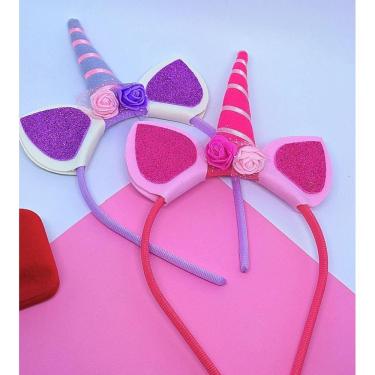 Imagem de Tiara de Cabelo Arquinho Infantil Personagens Princesas Barbie Sereia Lol festa Aniversário