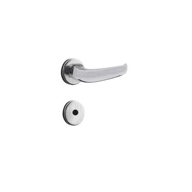 Imagem de Fechadura Para Porta De Banheiro Cromo Acetinado 40Mm Com Roseta Mz920 Design Papaiz