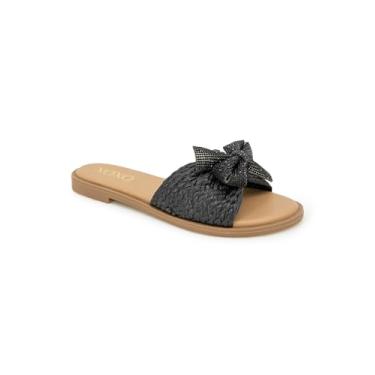 Imagem de XOXO Sandália feminina Maxine rasteira, Preto, 35