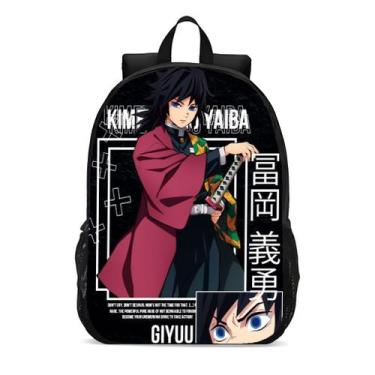 Imagem de Mochila Escolar Infanto Juvenil Anime Demon Slayer Giyuu Novidades 039