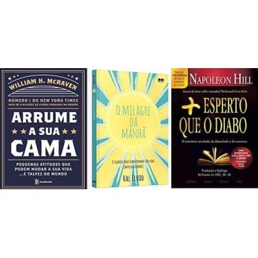 Imagem de Kit 3 livros arrume sua cama + milagre da manha + mais esperto que o d