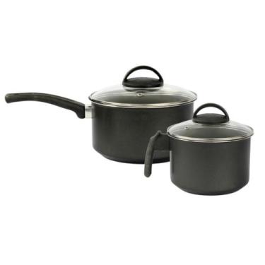 Imagem de Jogo 2 Peças: 1 Leiteira e 1 Panela Antiaderente com Tampa - Panelaço 