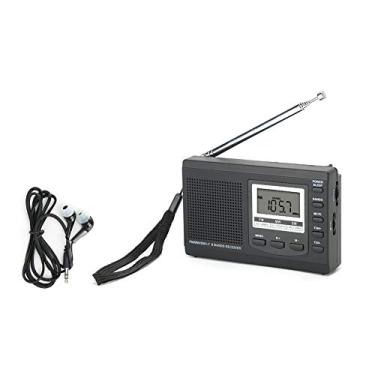 Imagem de Phefop Rádio MW, 60 Estação Predefinida, Alta Sensibilidade, Tamanho Compacto, Receptor Portátil Mini FM/SW Com Despertador Digital, para Viagem, Casa, Ao Ar Livre (BLACK)