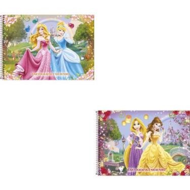 Imagem de Caderno de Desenho UNIV Capa Dura Princesas 80 Folhas - Tilibra