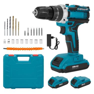 Imagem de Parafusadeira Furadeira de Impacto Recarregável 21V 2000mAh Bivolt