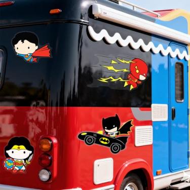 Imagem de Adesivos de super-heróis para carros - Adesivos de super-heróis para para-choques de carros, vans, caminhões, carrinhos de golfe, janelas de veículos, caixas de ferramentas, adesivo automotivo à prova