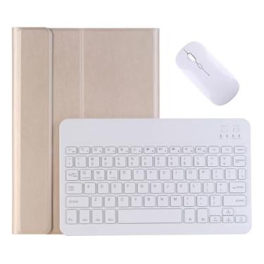 Imagem de Capa Para Samsung Tab S8 Ultra 14.6 &bluetooth Teclado e Mouse (Ouro, Teclado retroiluminado)