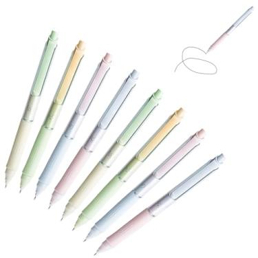 Imagem de GZBABY Caneta de tinta gel, 8 peças, caneta esferográfica de ponta fina, tinta preta, 0,5 mm, secagem rápida (nebulosa)