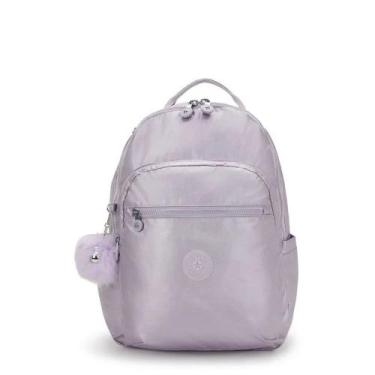Imagem de Mochila Kipling Seoul Lilac M Met BTS