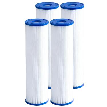 Imagem de DAYEAR Filtro de água de sedimento plissado de 20 mícrons 25,4 x 6,3 cm Cartucho de filtro de mergulho a frio de substituição compatível com resfriador de água Cold Plunge, refrigerador de banho de