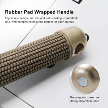 Imagem de Yinhing Escova Redonda para Secagem por Sopro, Ondulação, Estilo de Cabelo, Rolo Antiestático, Escova de Cabelo, Pente Volumizador para Salão de Beleza, Uso Doméstico, Ouro 5,5x26,5 Cm,