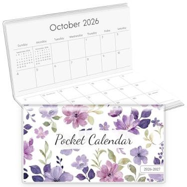 Imagem de Calendário de bolso com flores roxas