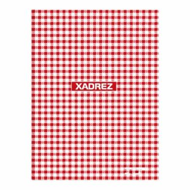 Imagem de CADERNO BROCHURA 1/4 C/D COSTURADO 96 FLS XADREZ VERMELHO