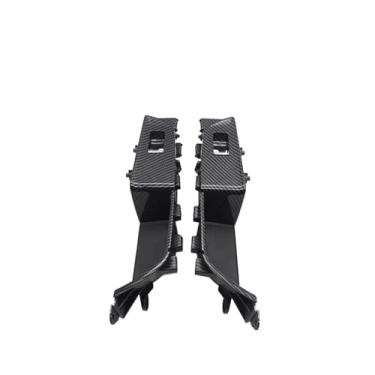 Imagem de Porta interior do carro puxar alça painel janela levantador interruptor capa guarnição Compatível com bmw série 6 2017-2022 51417466309(Rear 2PCS-Carbon)