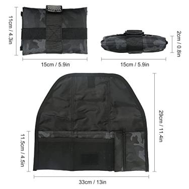 Imagem de Bolsa de selim de bicicleta Armazenamento de ferramentas de bicicleta Bolsa de assento de ciclo dobrável Organizador leve e durável para entusiastas do ciclismo Poliéster Preto