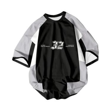 Imagem de Camiseta Esportiva Unissex plus Size De Verão Com Estampa Gráfica E Le