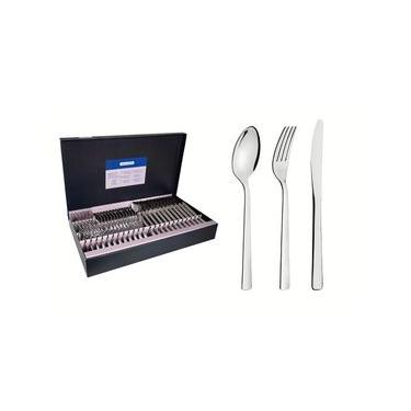 Imagem de Faqueiro Tramontina Oslo em Aço Inox com Facas de Mesa 72 Peças