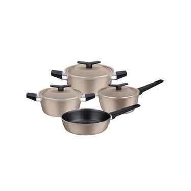 Imagem de Jogo de Panelas Tramontina Spezia Indução Alumínio Starflon Areia 4 Peças
