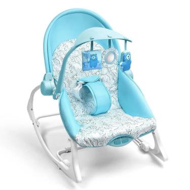 Imagem de Cadeira de Descanso e Balanço para Bebês - Até 18 kg - Seasons - Azul - Multikids Baby