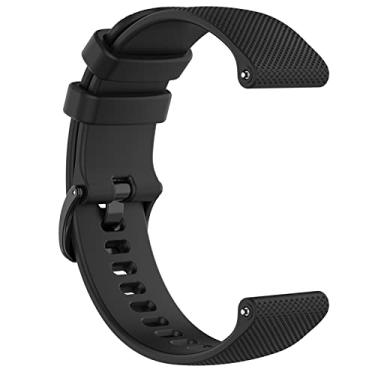 Imagem de AWADUO Compatível com pulseiras de relógio Garmin Venu 2 Plus, substituição de pulseira de relógio de pulso de substituição de 20 mm para Garmin Vivomove Sport, preto macio e durável, Aço inoxidável, Quartzo sintético
