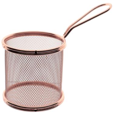 Imagem de Mini Cesta Redonda para Alimentos Dynasty Fry em Aço Inox - Rosé