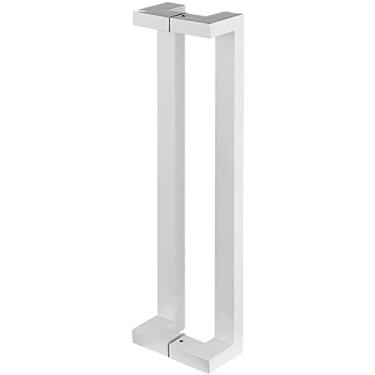 Imagem de Maçaneta deslizante de porta de celeiro interior exterior puxador de porta de empurrar, maçaneta de porta de vidro de chuveiro deslizante de aço inoxidável, maçaneta de porta de celeiro de madeira