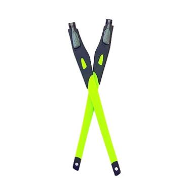 Imagem de Locitude Hastes de substituição compatíveis com óculos Oakley Crosslink OX8027 OX8029 OX8030 OX8030 OX8031 (hastes pretas com meias verdes - 1 par), Verde