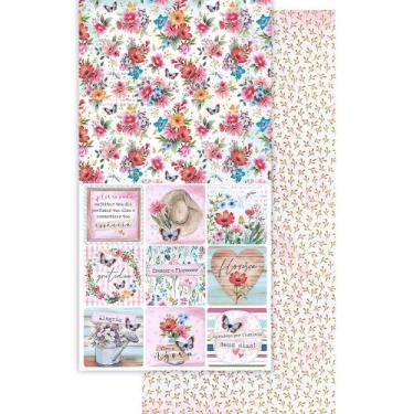 Imagem de Papel Scrapbook Coleção Flores do Campo Sdh-013 15x29,5cm Litoarte