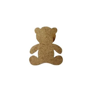 Imagem de Pacote 10 Aplique Urso Liso 3x2,5 Mdf Madeira Laser - ATACADÃO DO ARTE