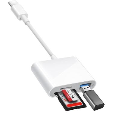 Imagem de Leitor de cartão SD BNMXtek USB-C para SD/SDHC/SDXC microSD