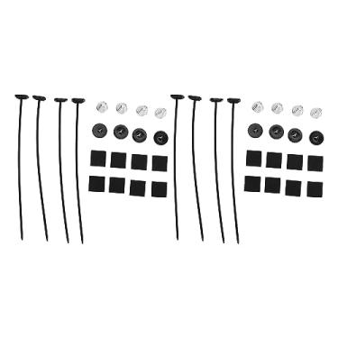 Imagem de Kit de montagem de ventilador Grcfumo 2 conjuntos, kit de montagem de ventilador de radiador elétrico de metal, kit de montagem de ventilador através do radiador para refrigerador