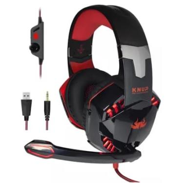 Imagem de Headset Knup Gamer Com Microfone Pro (Vermelho)