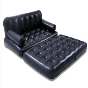 Imagem de Sofá-cama Inflável Casal 5 Em 1 Multifuncional – Poltrona, Chaise E Cama Reclinável Até 300kg
