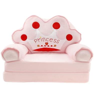 Imagem de Sofá infantil dobrável, cadeira e espreguiçadeira confortável 2 em 1 para leitura, soneca, sala de jogos, mini sofá macio para sala de jogos, presente para aniversário, dia das crianças, 1-4 anos