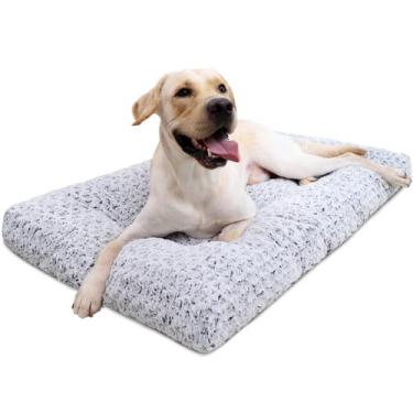 Imagem de Cama de cachorro KSIIA Deluxe, de pelúcia, lavável para cães grandes (