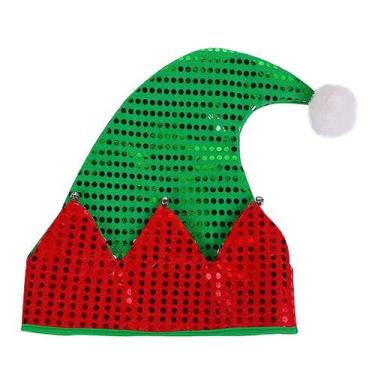 Imagem de Chapéu de Natal vermelho verde de moda adulta Chapéu de - HUOGUO