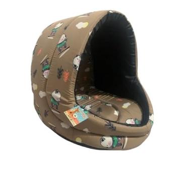 Imagem de Cama para cachorro, cama para animais de estimação, cama para gato, pequena, média, grande (Marrom, Pequeno)