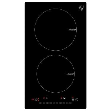 Imagem de Cooktop de Indução Elétrico Embutido K&H 2 Queimadores 110V 1800W