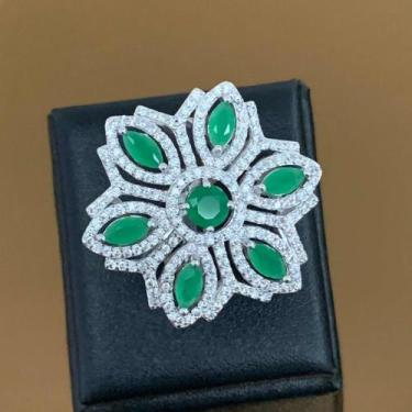 Imagem de Anel Flor de Esmerada - Bia Joias Contemporâneas , Esmeralda, 17