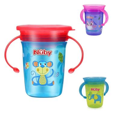 Imagem de Copinho Infantil 240ml Nuby Beber de Qualquer Lado com Alças
