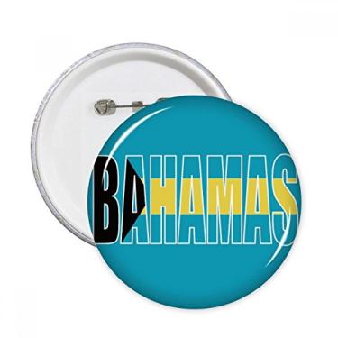 Imagem de Bahamas Nome da bandeira do país Pinos Redondos Emblema Emblema Acessório Decoração 5 peças