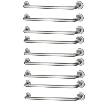 Imagem de Alça de Apoio Barra Inox Kit 9 Unidades 70cm Acessibilidade Deficiente Anti Queda Idoso...