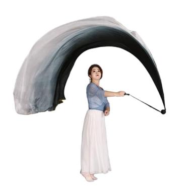 Imagem de SALFEE 1 par de bolas arremessadas de 200 x 90 cm para dança do ventre véu de seda Streamer adereços de apresentação de palco fantasias de dança