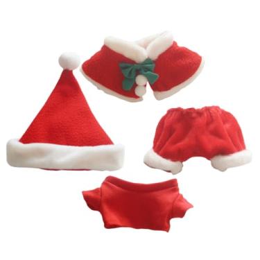 Imagem de NOLITOY Conjunto De 4 Unidades boneca roupas de natal presentes de natal para roupa de roupas de vestidos acessórios para roupas de boneca roupas de boneca de natal